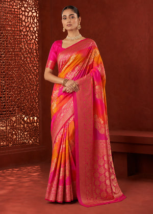 Aftaab Sunset Gold Saree